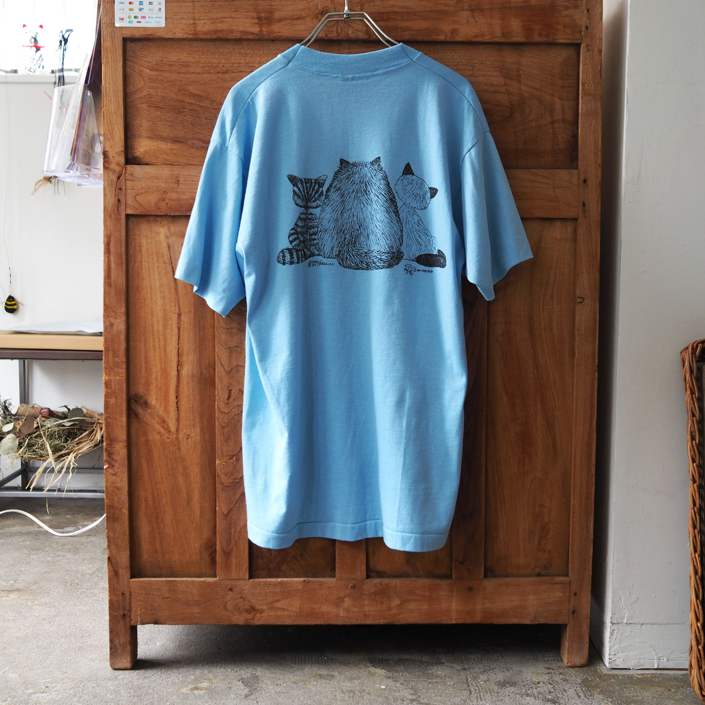 3 Cats Linda Headrick Tee / 80s / Made in USA