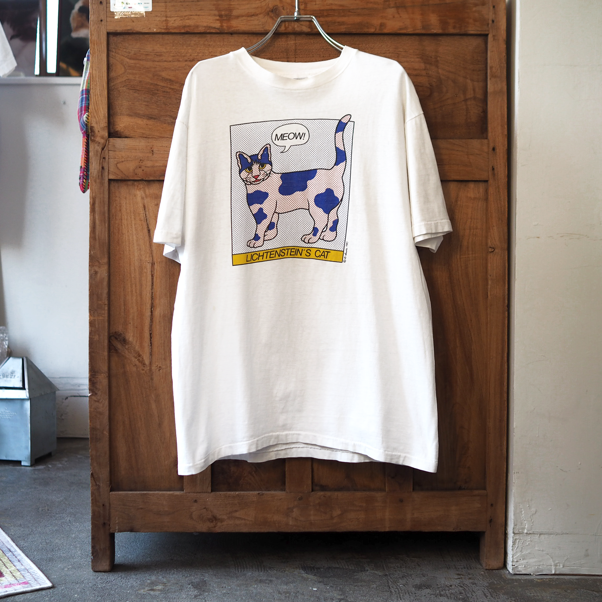 Lichtenstein's Cat Tee / 80s / Made in USA - 古着・ヴィンテージ
