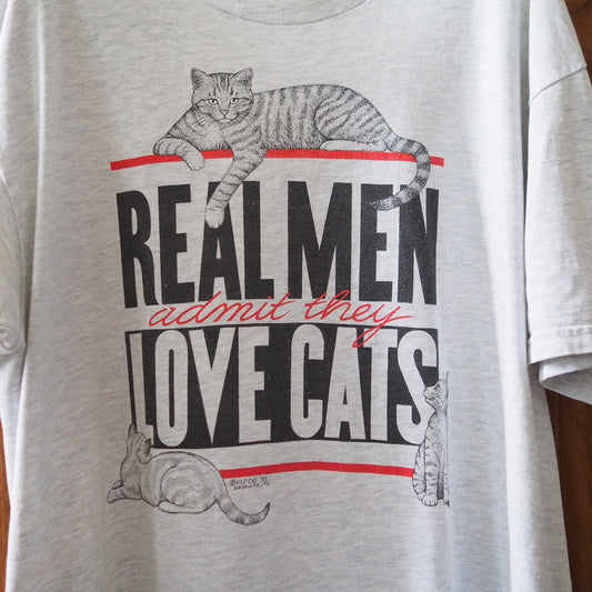 HEP CAT "REAL MEN LOVE CATS" Tee / 90s