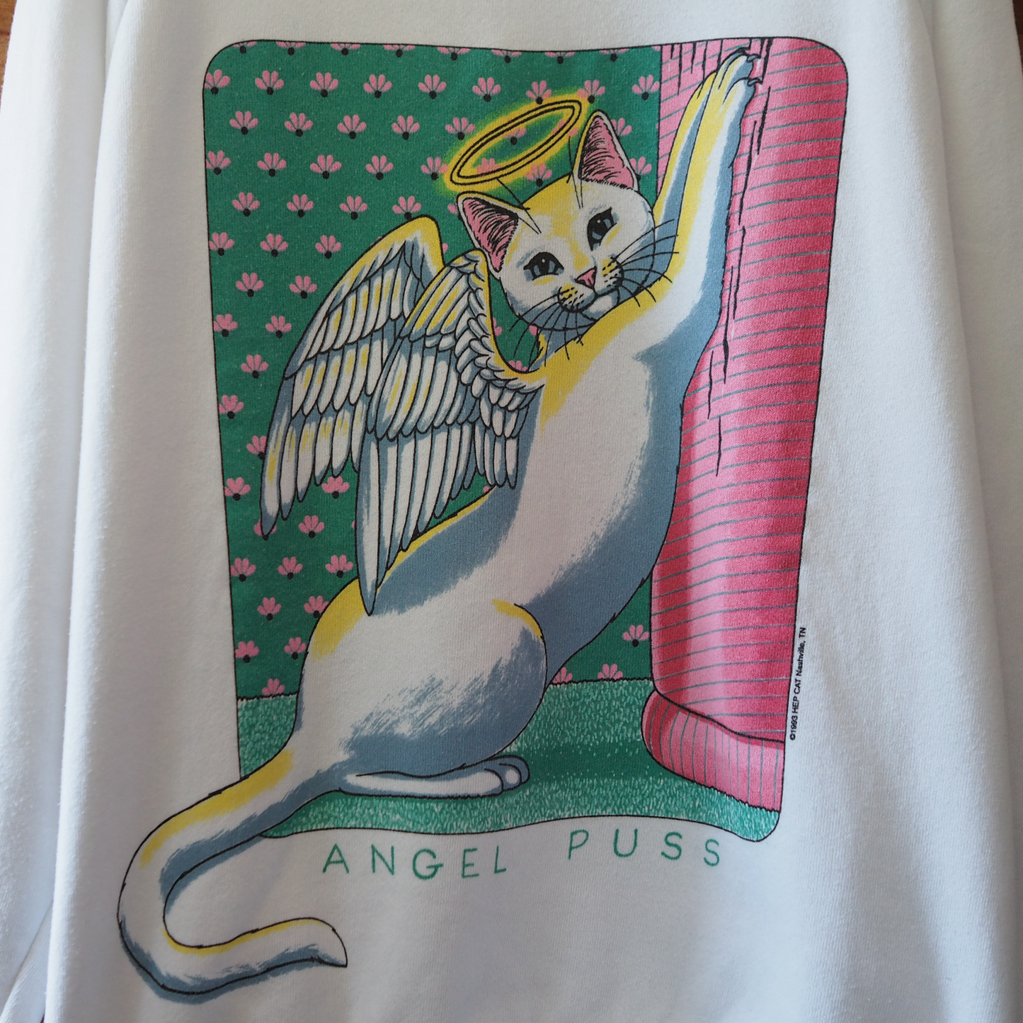 HEP CAT Angel Puss Sweat / 90s / Made in USA