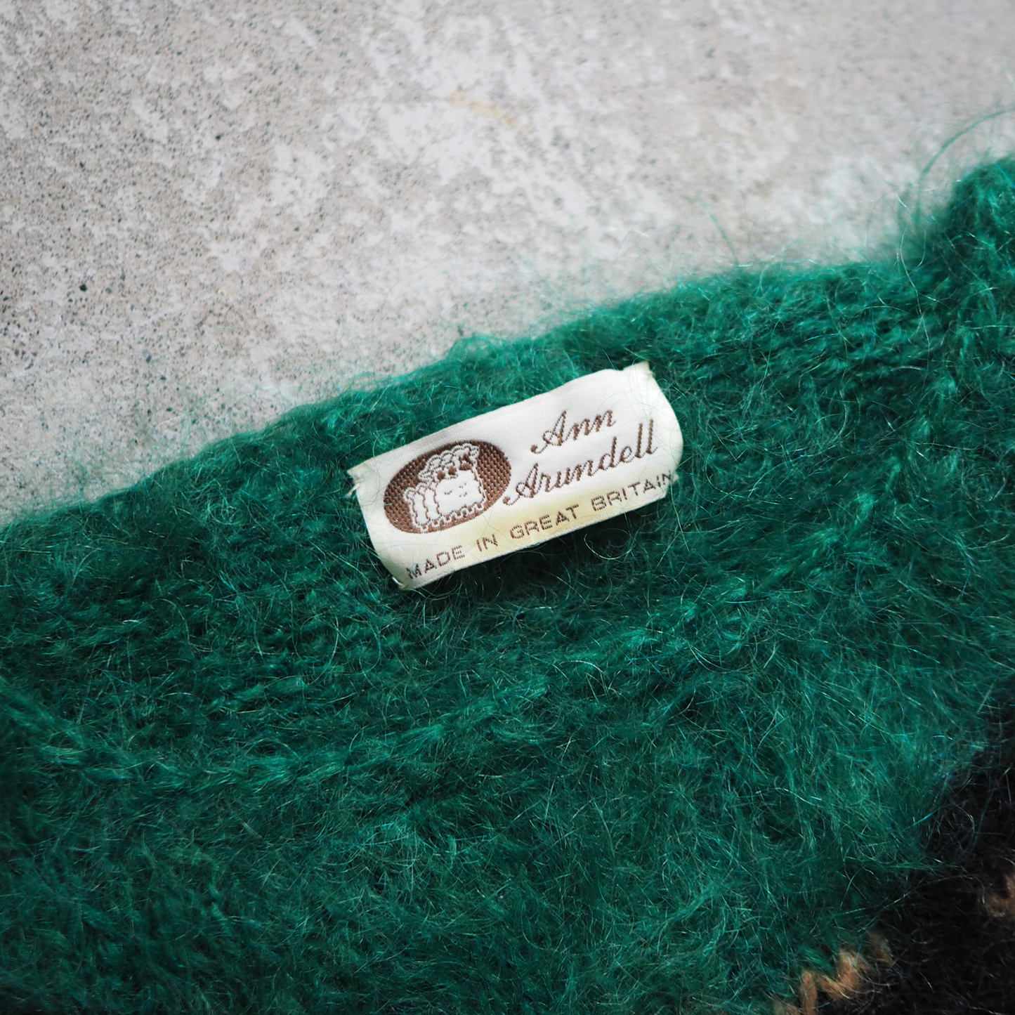Ann Arundell Mohair Knit / Calico & Green