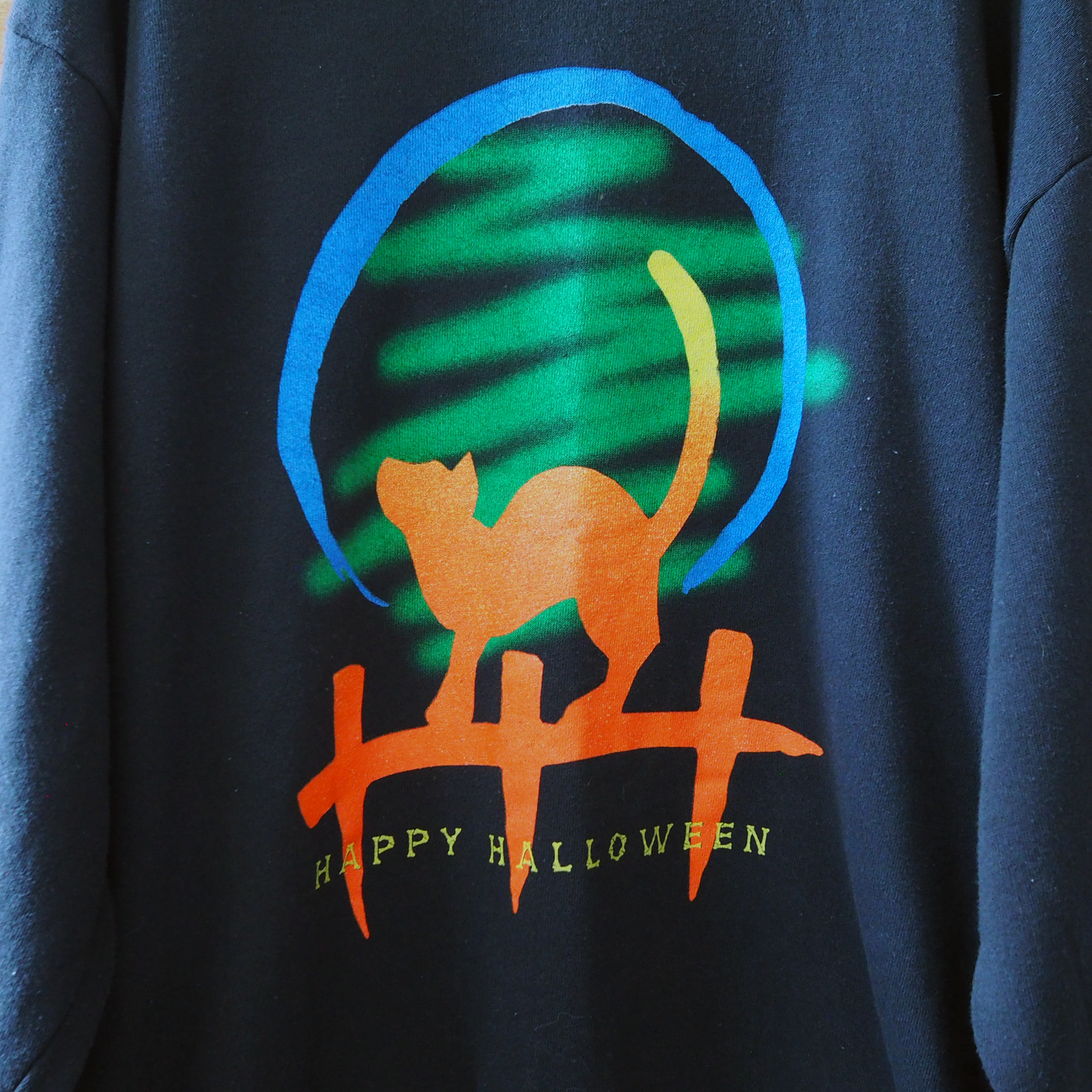 Halloween Silhouette Sweat / 90s / Made in USA