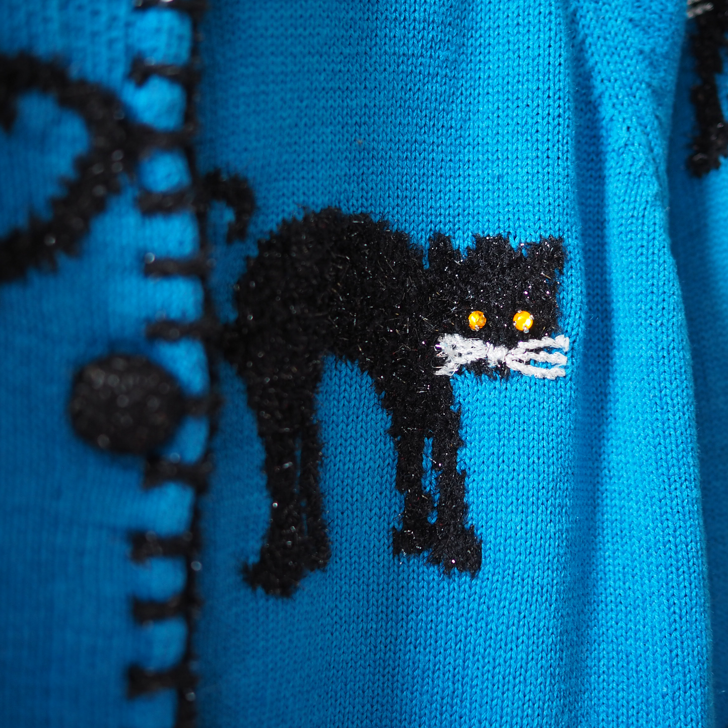 Black Cats Cardigan Sweater / Belle Pointe