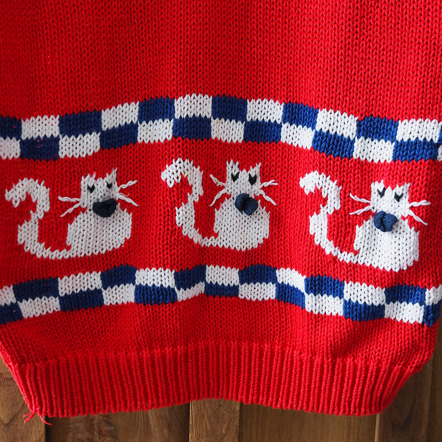Tricolor Knit Vest / 90s