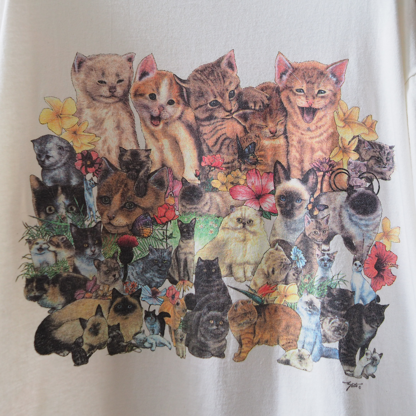 Cat Collective Tee / 90s / Made in USA