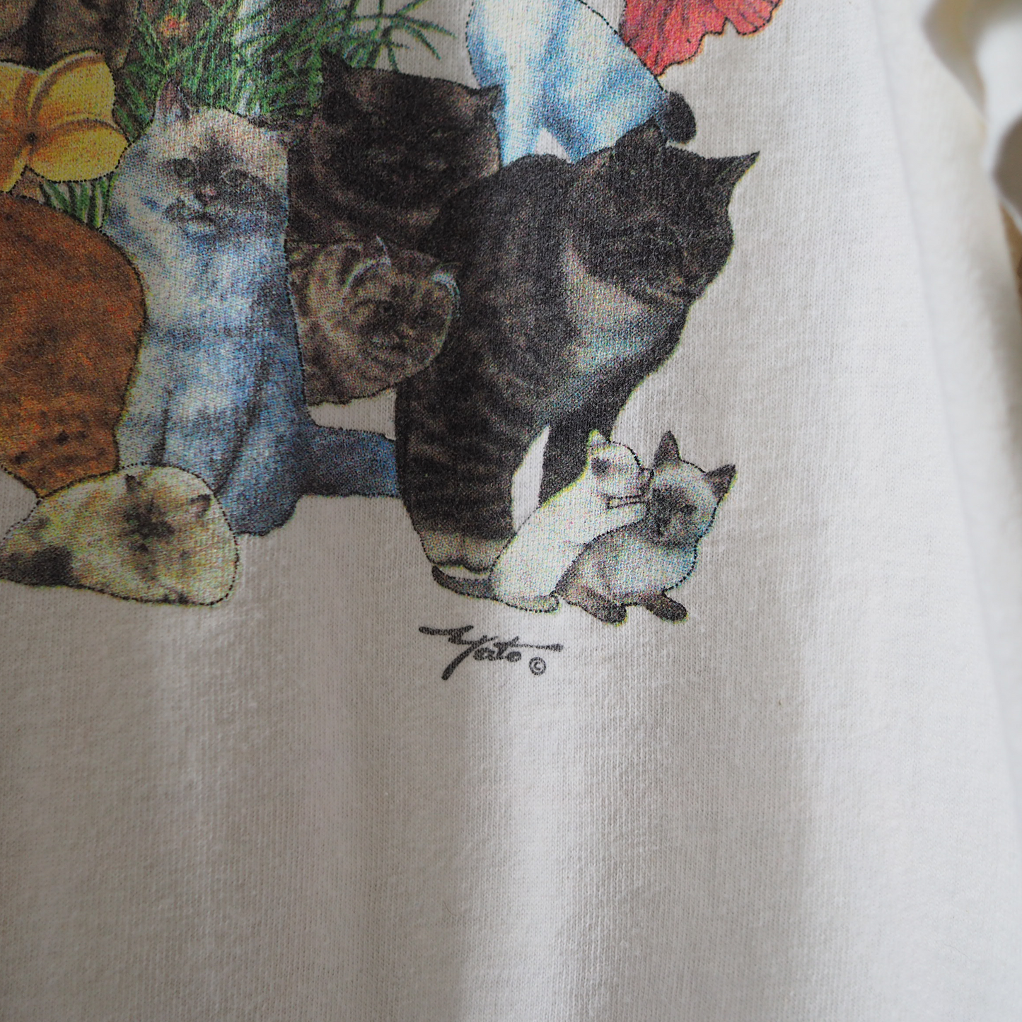 Cat Collective Tee / 90s / Made in USA
