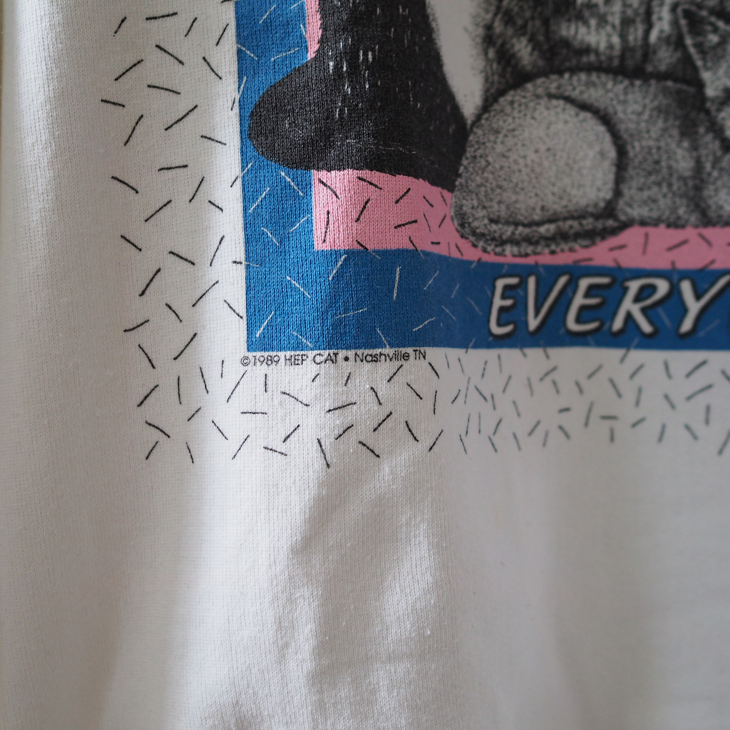 HEP CAT Cat Hair Everywhere Sweat / 80s / Made in USA