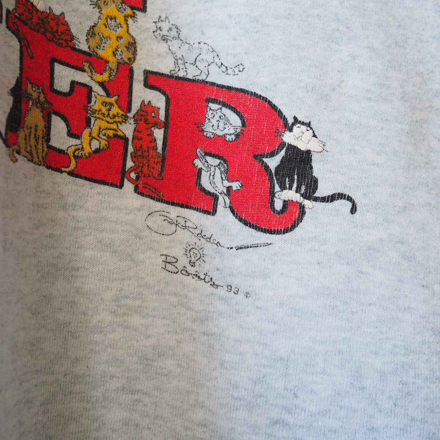 Cat Lover Sweat / 90s / Made in USA