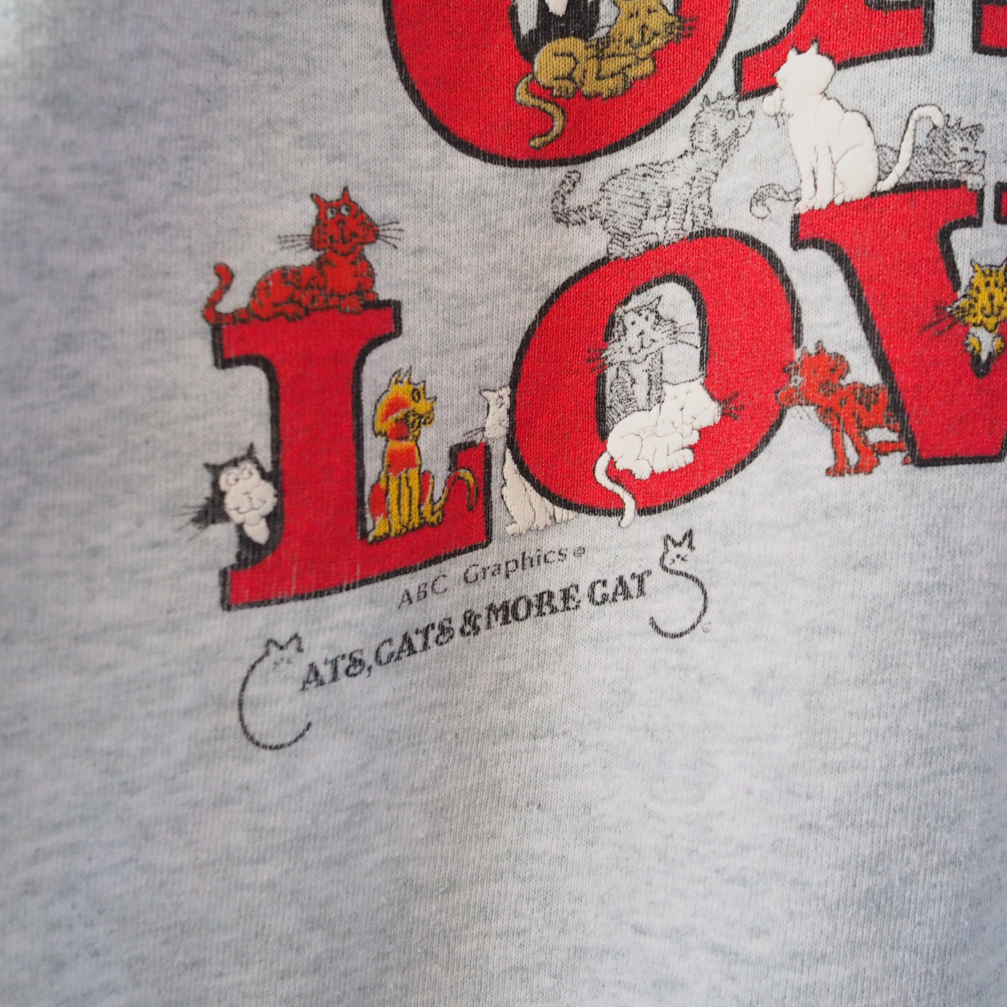 Cat Lover Sweat / 90s / Made in USA