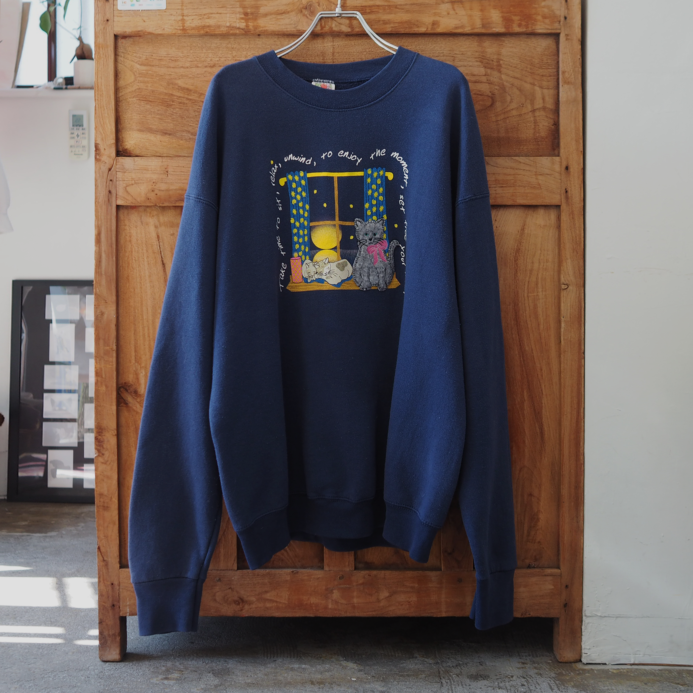 Enjoy the moment Sweatshirt / 90s / Made in USA - 古着