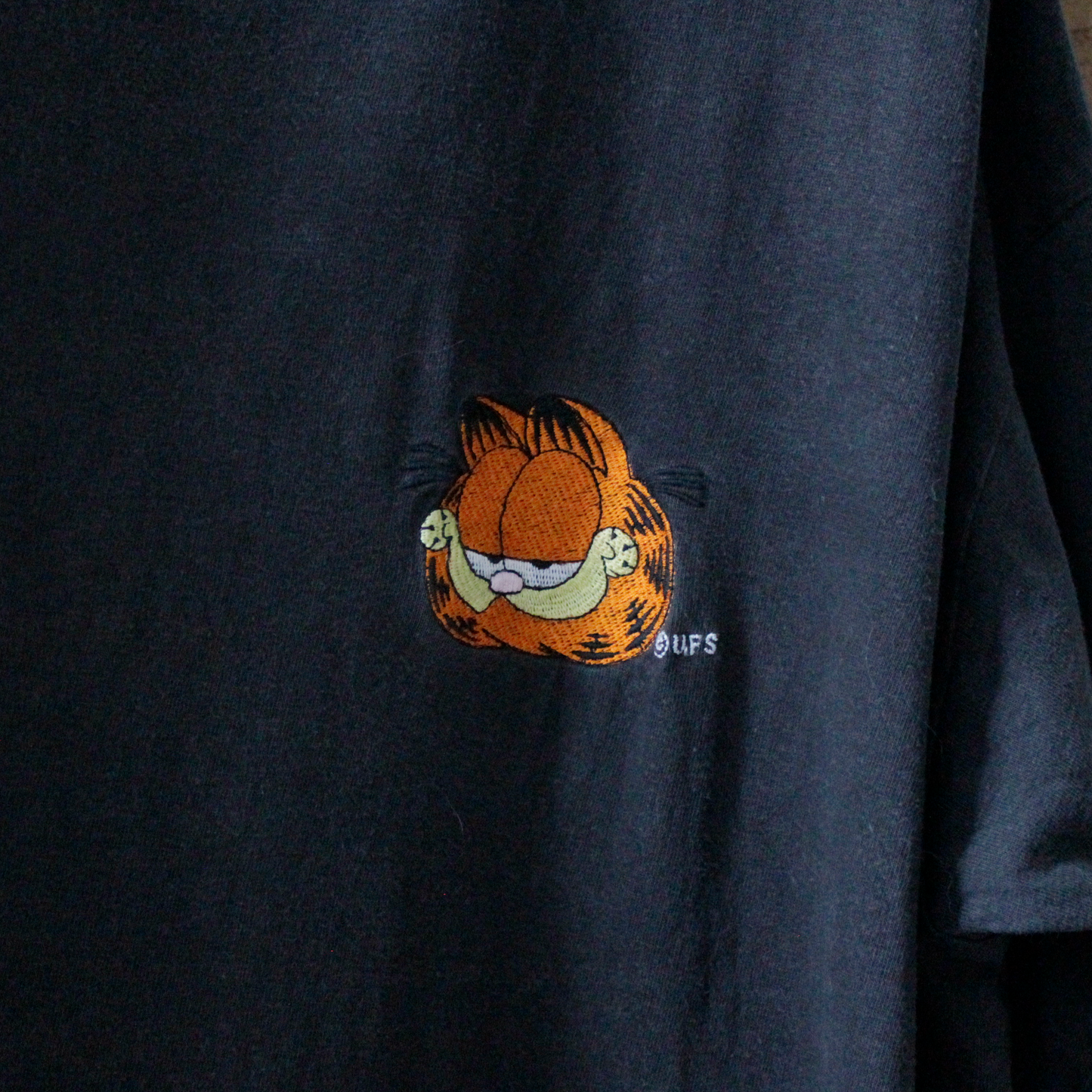 Garfield Embroidery Tee / 80-90s