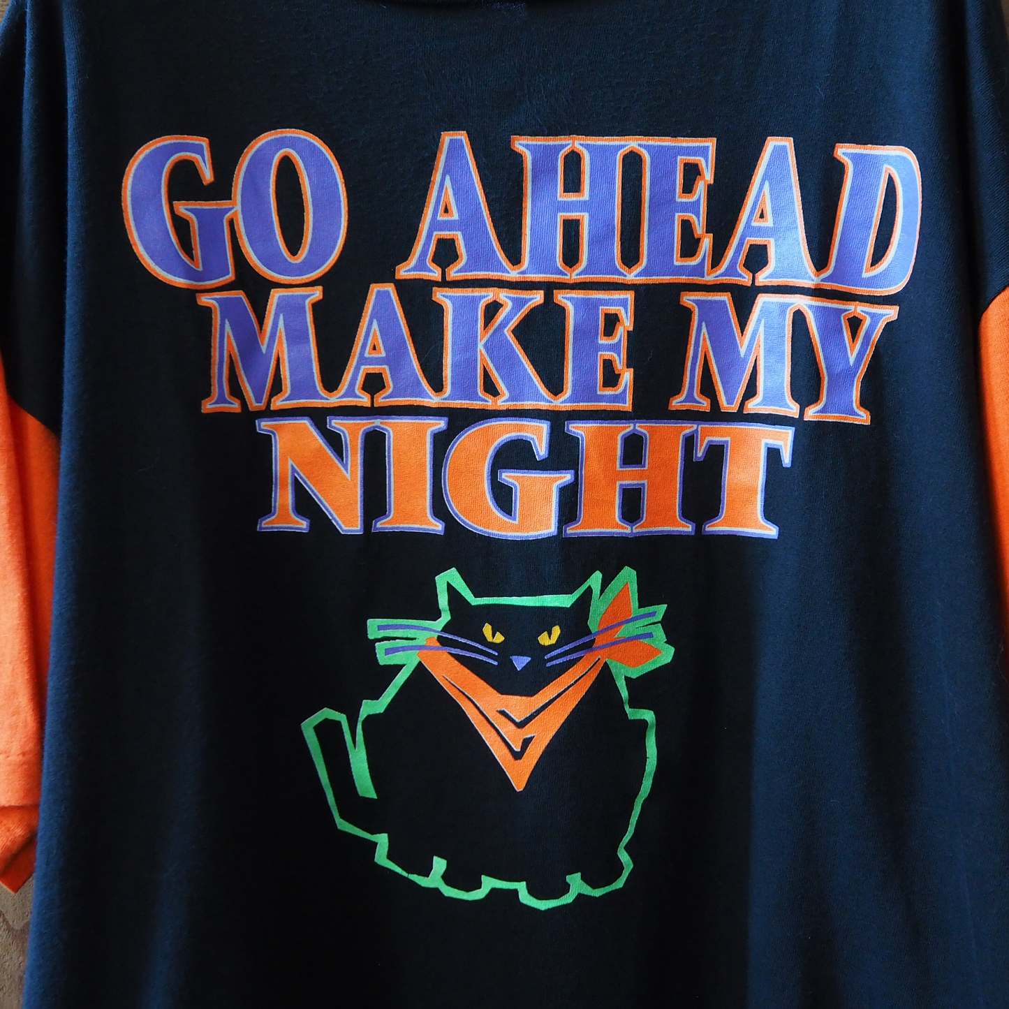 Go Ahead Make My Night Tee / 90s / Made in USA