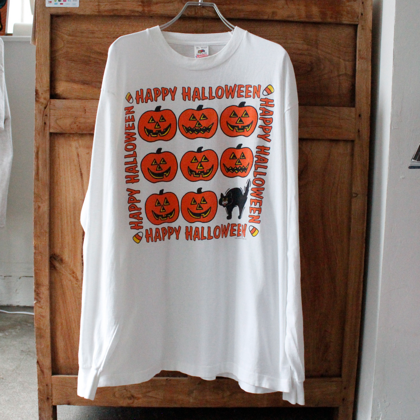 HAPPY HALLOWEEN Long Sleeve Tee / Made in USA
