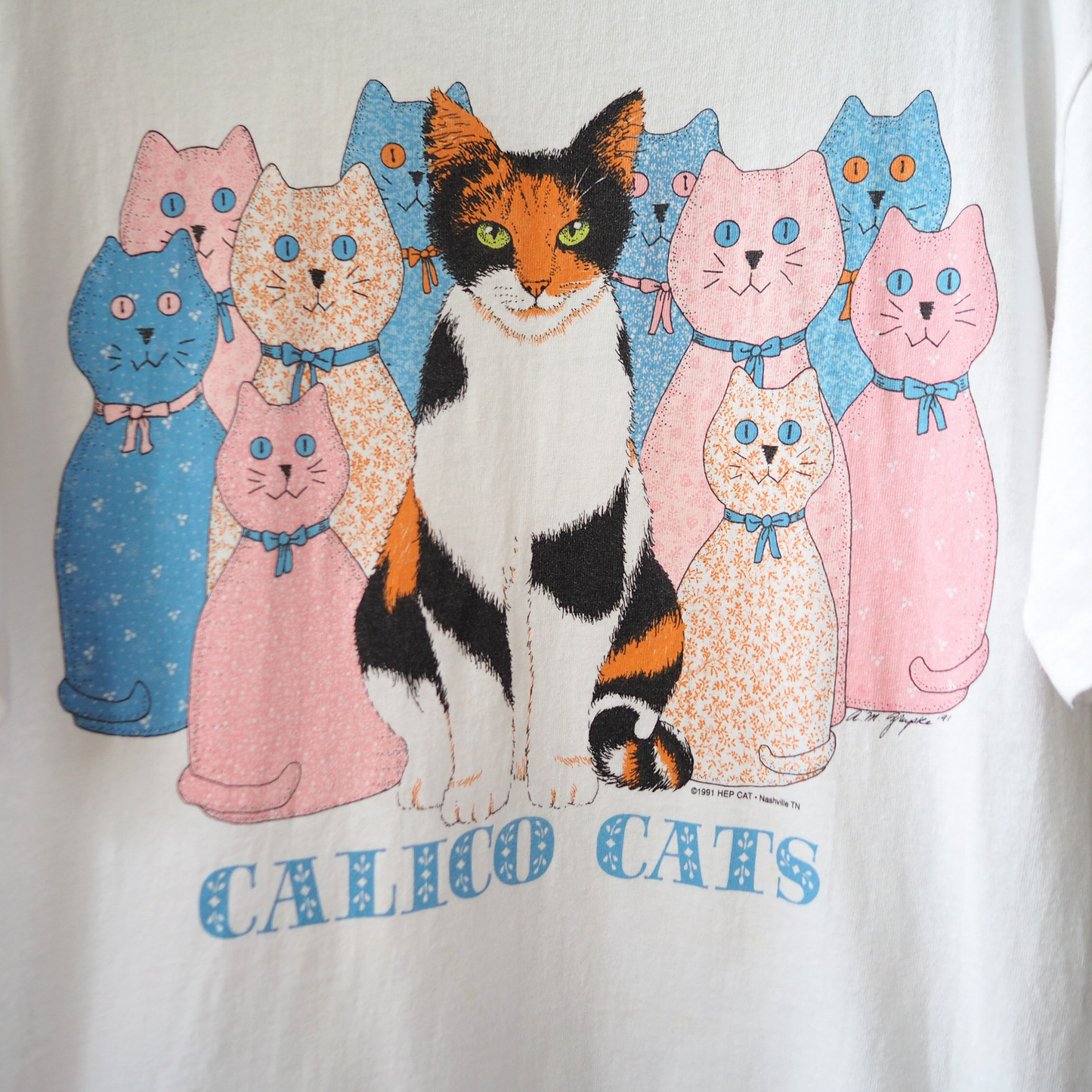 HEP CAT Calico Cats Tee / 90s