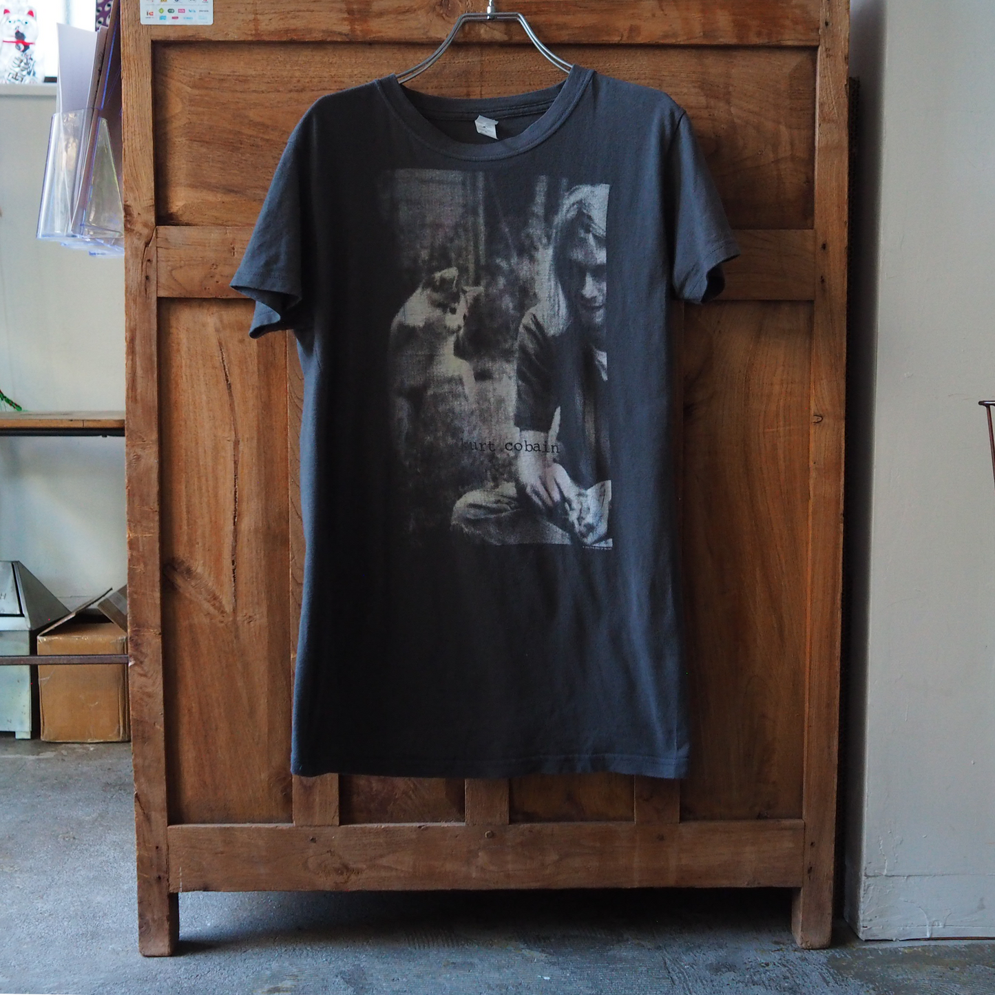 Cat with Kurt Cobain Tee / 2010s-