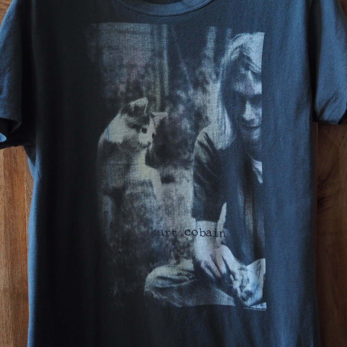 Cat with Kurt Cobain Tee / 2010s-