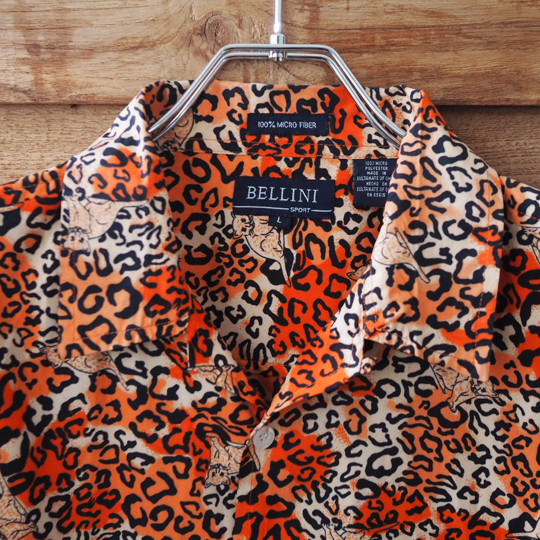 Leopard Button-Up Shirt / 90s~