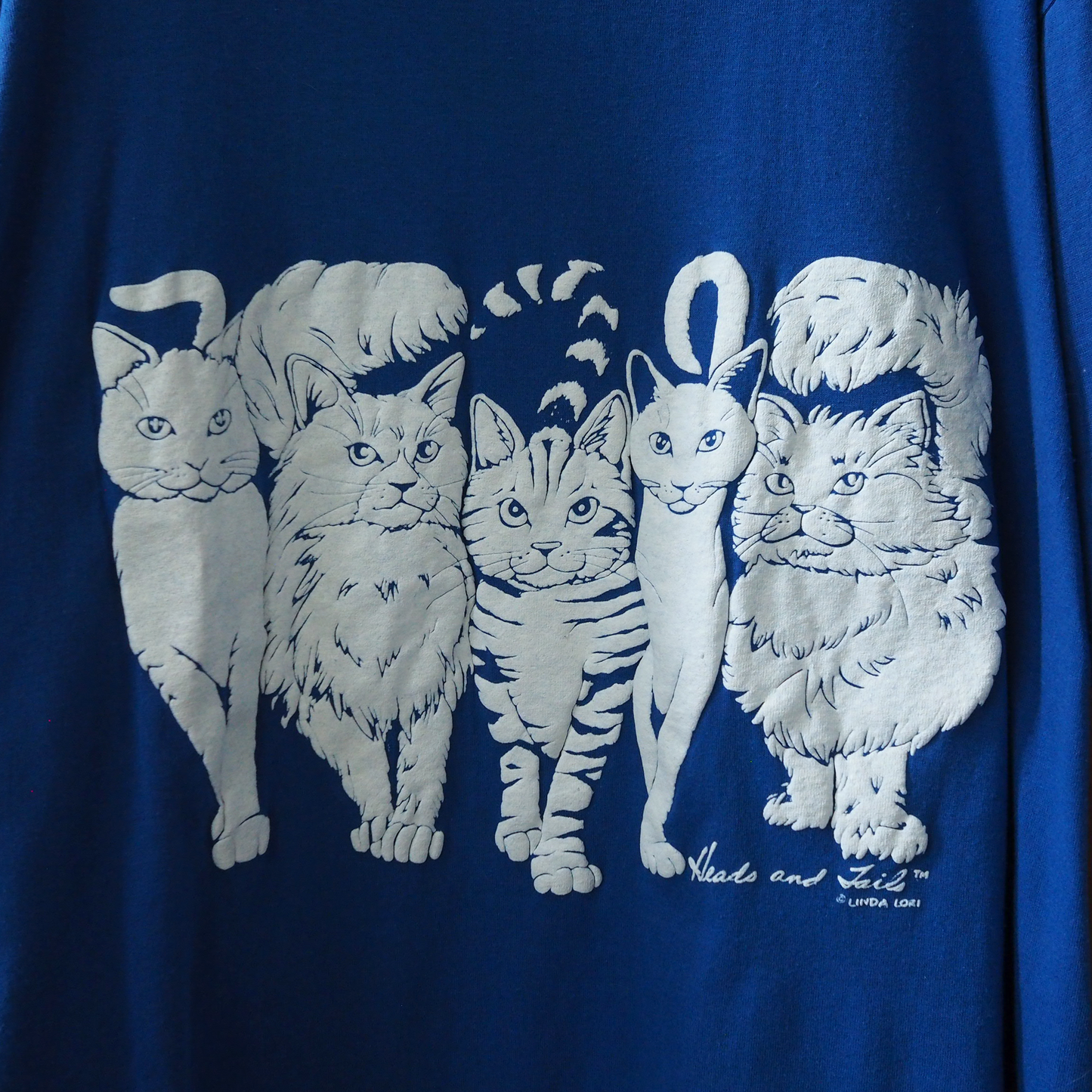 Linda Lori Blue Tee / 90s / Made in USA