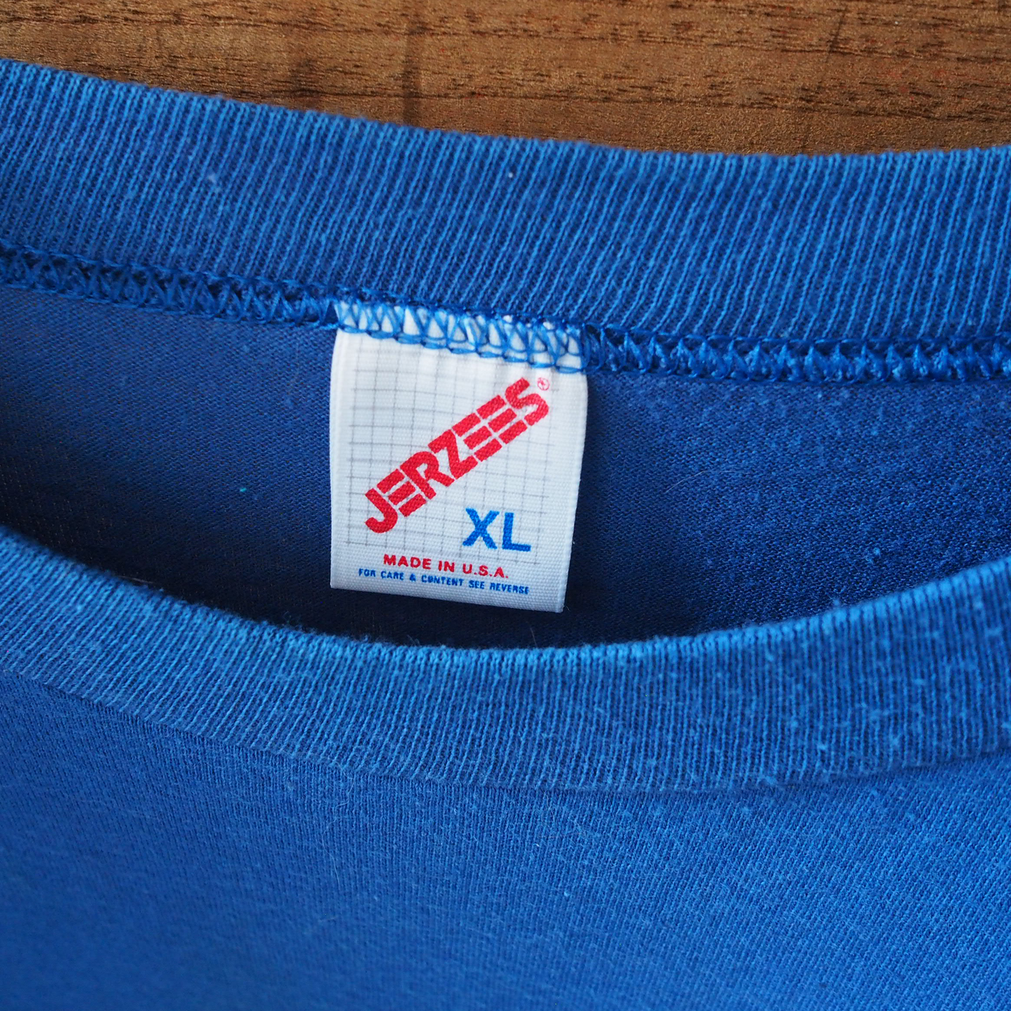 Linda Lori Blue Tee / 90s / Made in USA