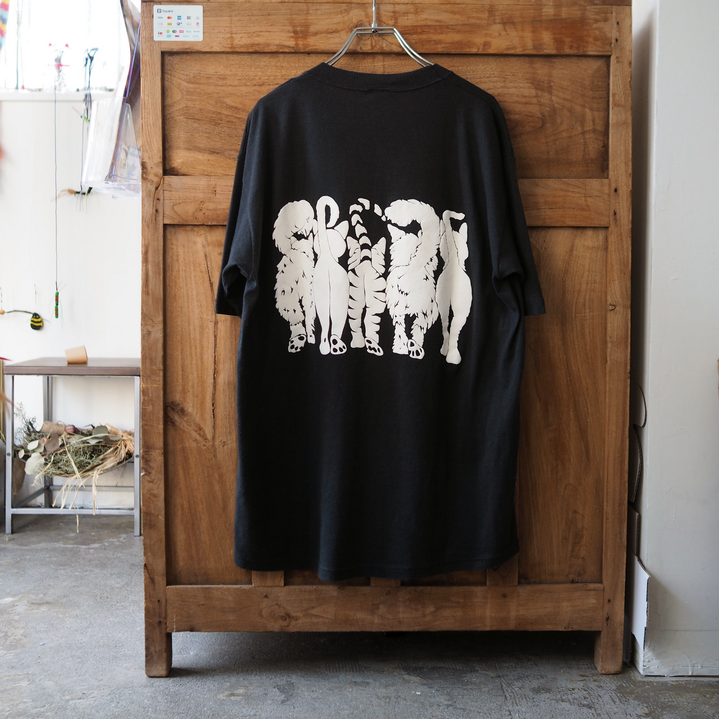 Linda Lori Black Tee / 90s / Made in USA