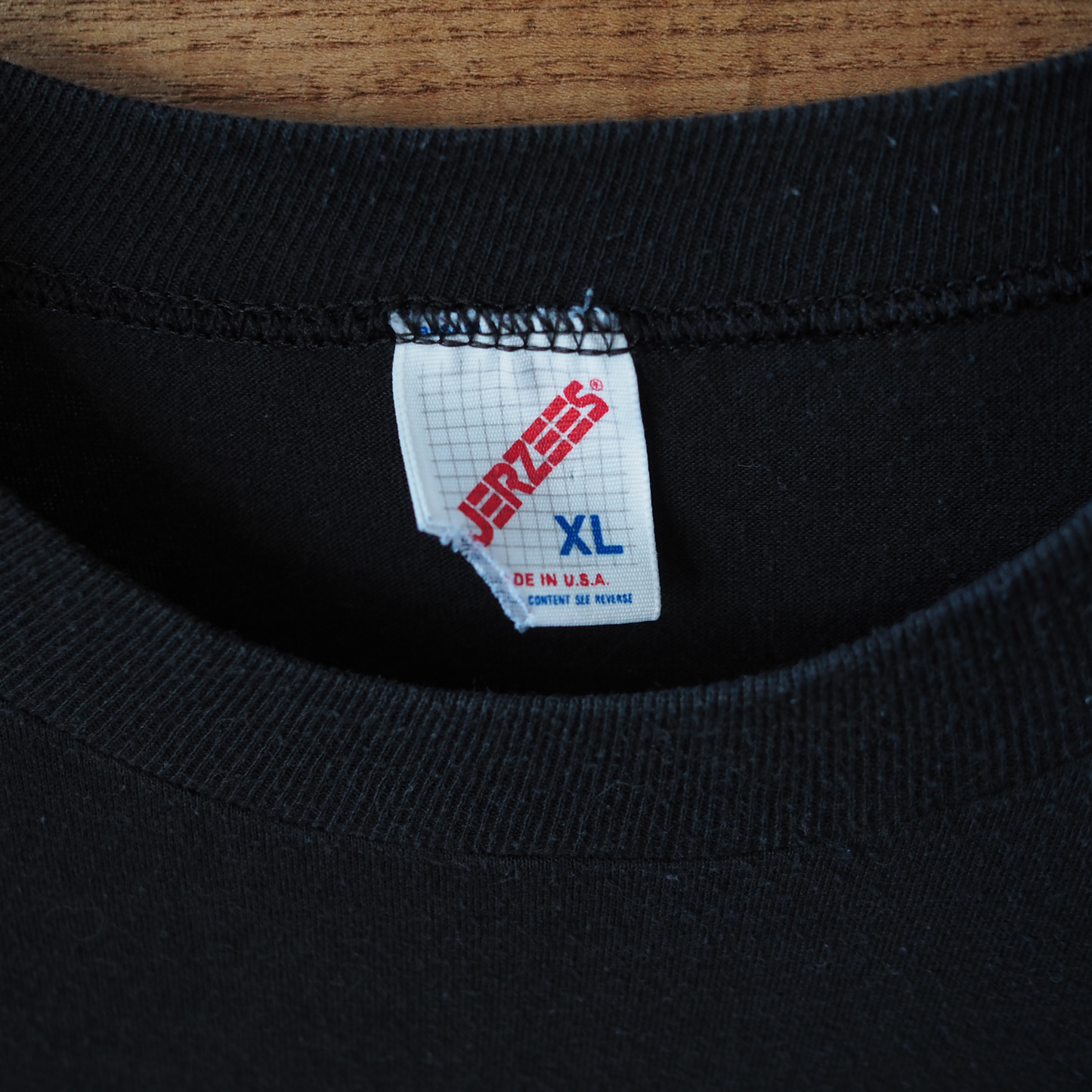 Linda Lori Black Tee / 90s / Made in USA