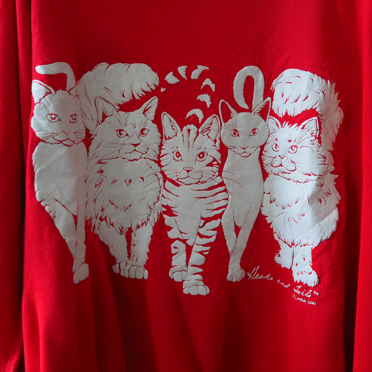 Linda Lori Heads & Tails Sweat / 80s / Made in USA
