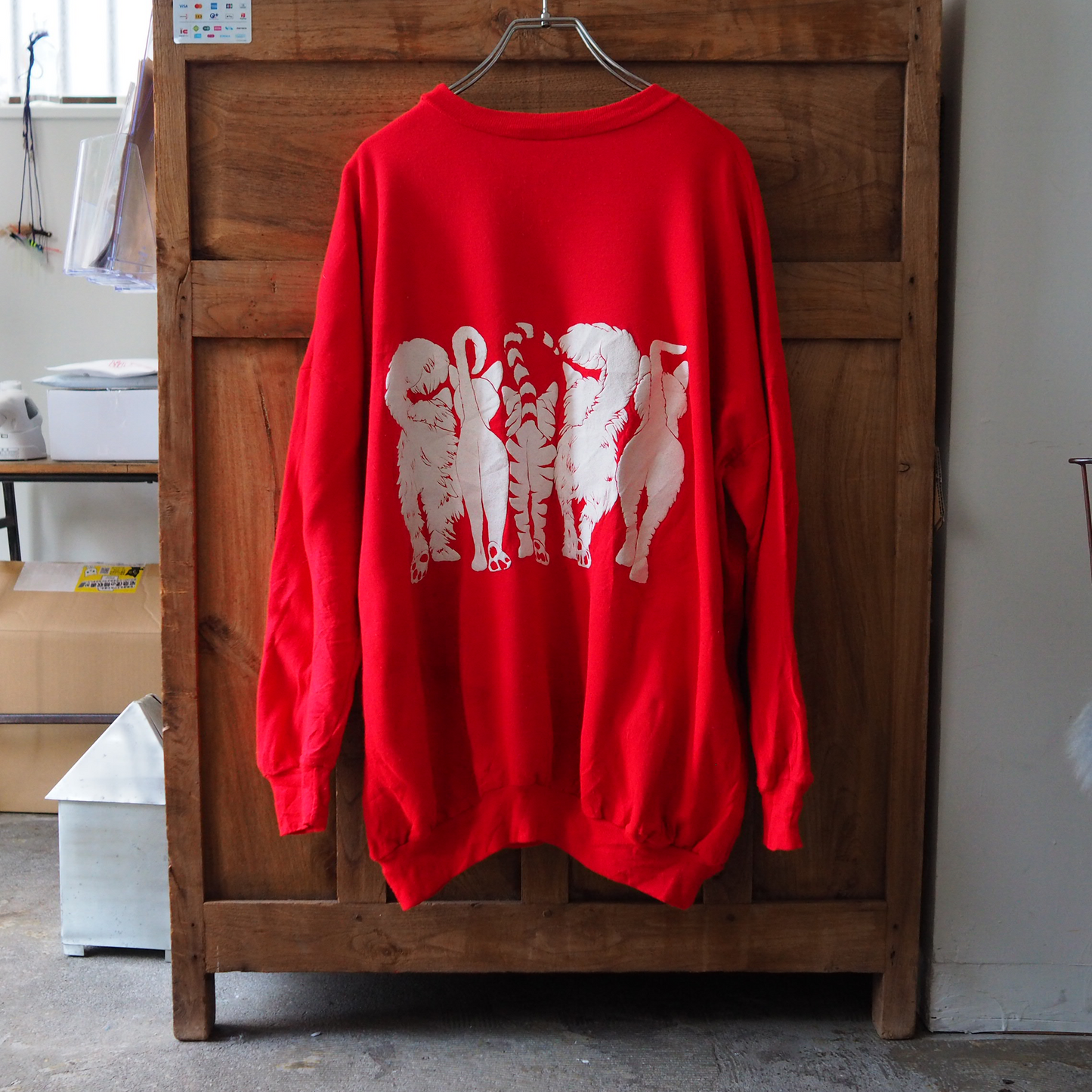 Linda Lori Heads & Tails Sweat / 80s / Made in USA