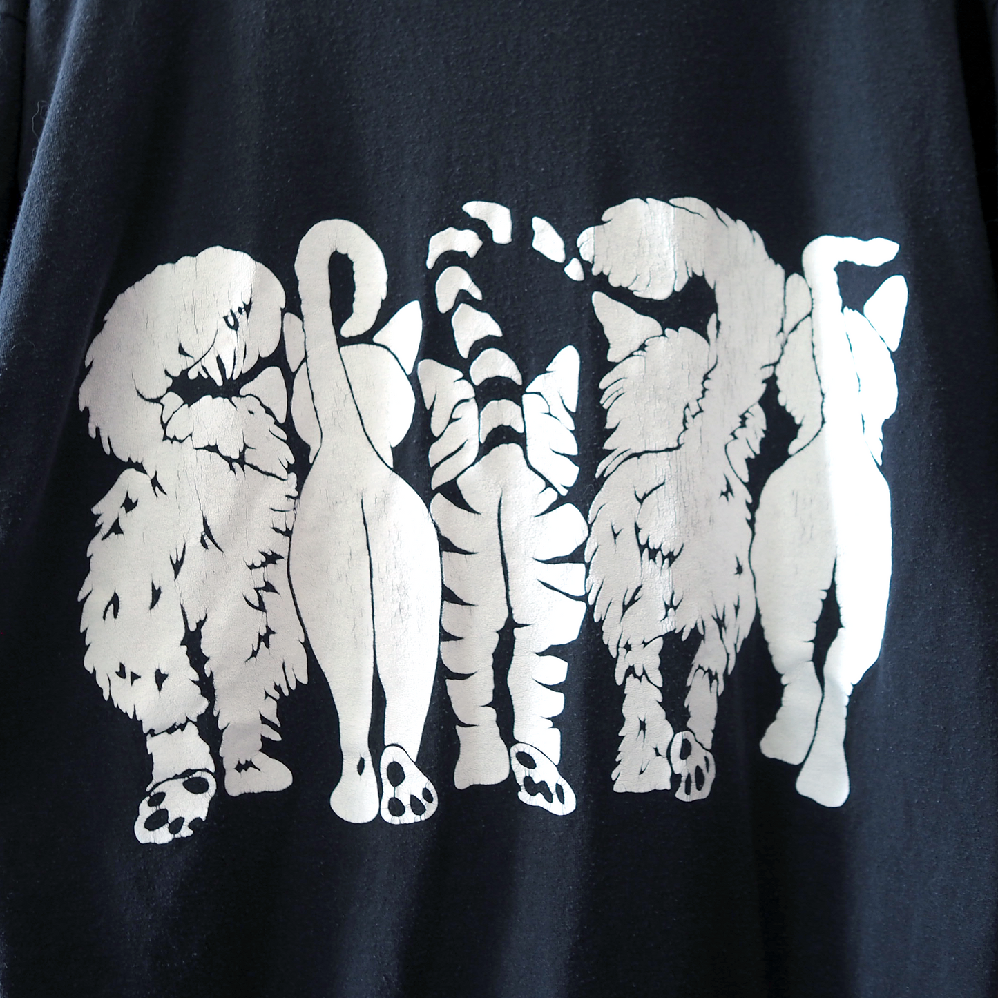 Linda Lori Black Tee / 80s / Made in USA
