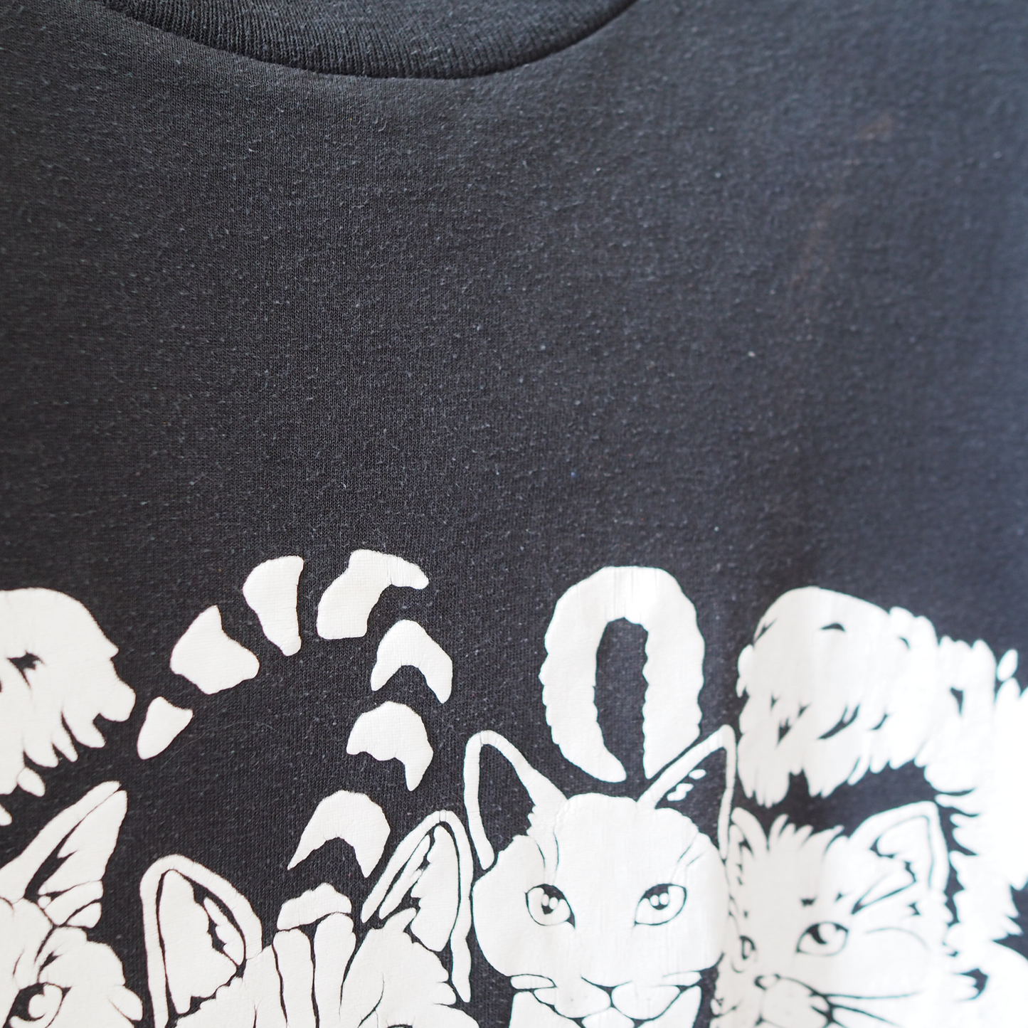 Linda Lori Black Tee / 80s / Made in USA