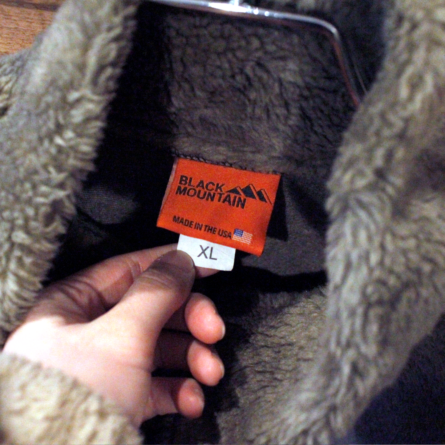 Black Mountain Lined Cats Fleece Jacket / Made in USA