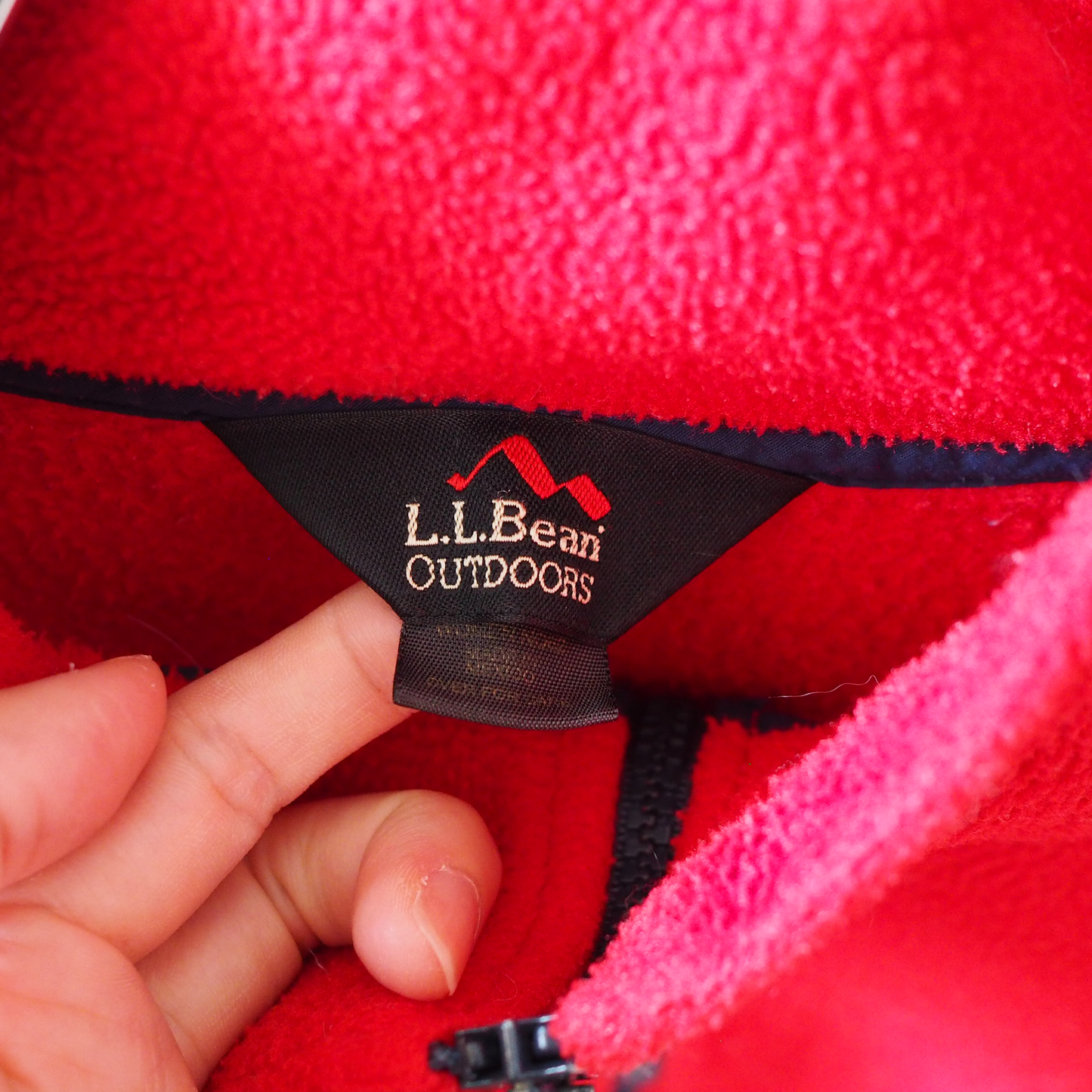 Custom Cat Patch L.L.Bean Fleece Jacket / 90s
