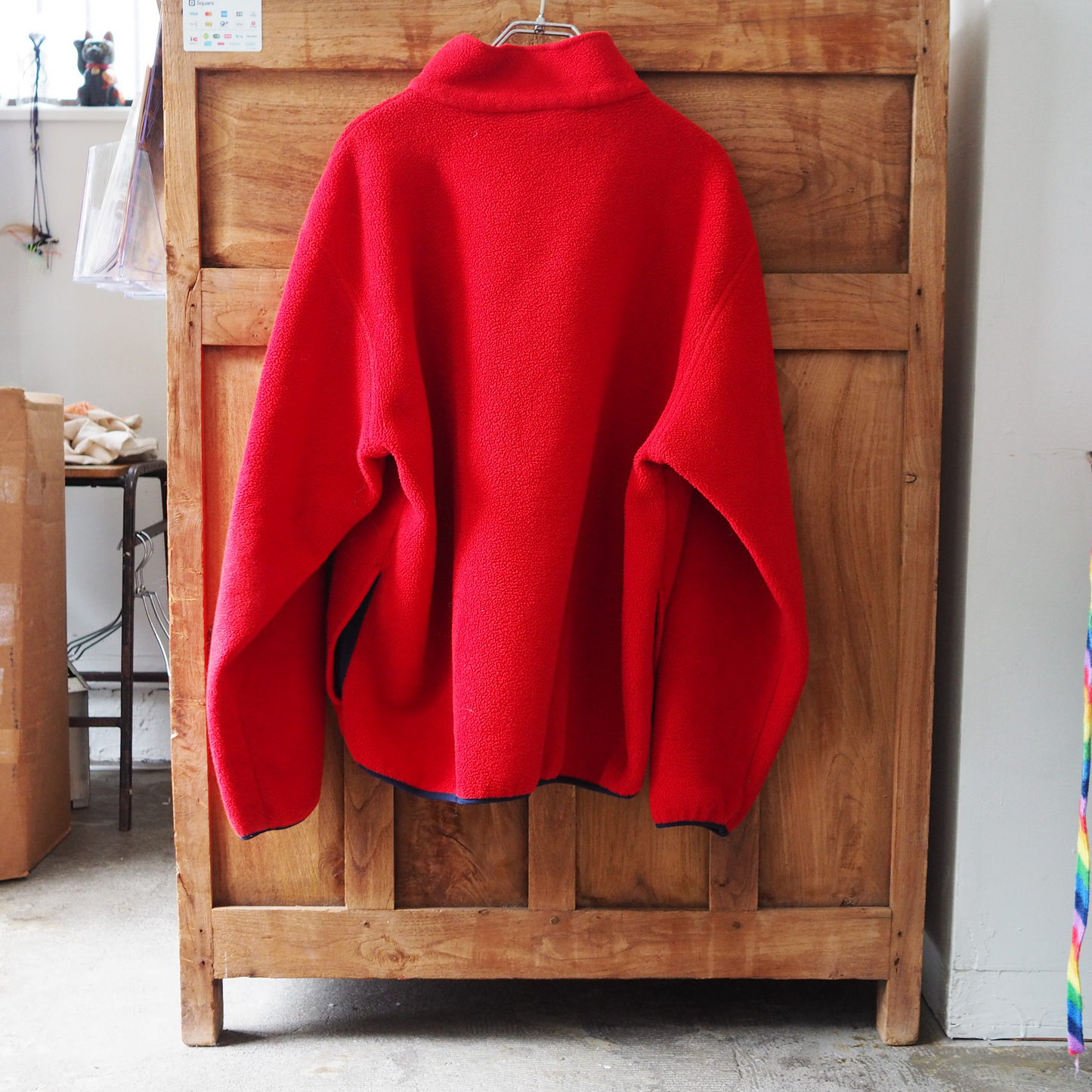 Custom Cat Patch L.L.Bean Fleece Jacket / 90s