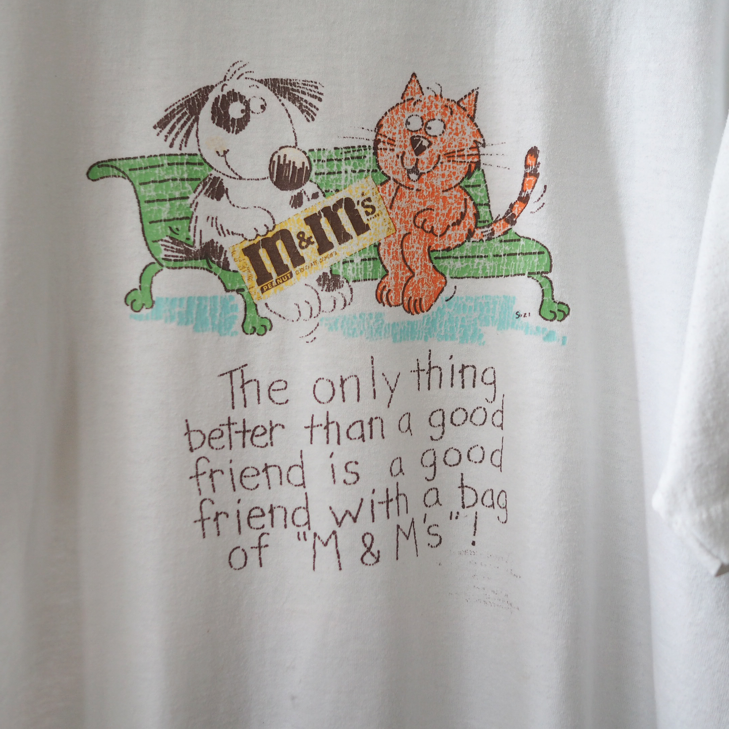 m&m's SHOEBOX GREETINGS Tee / 80s / Made in USA