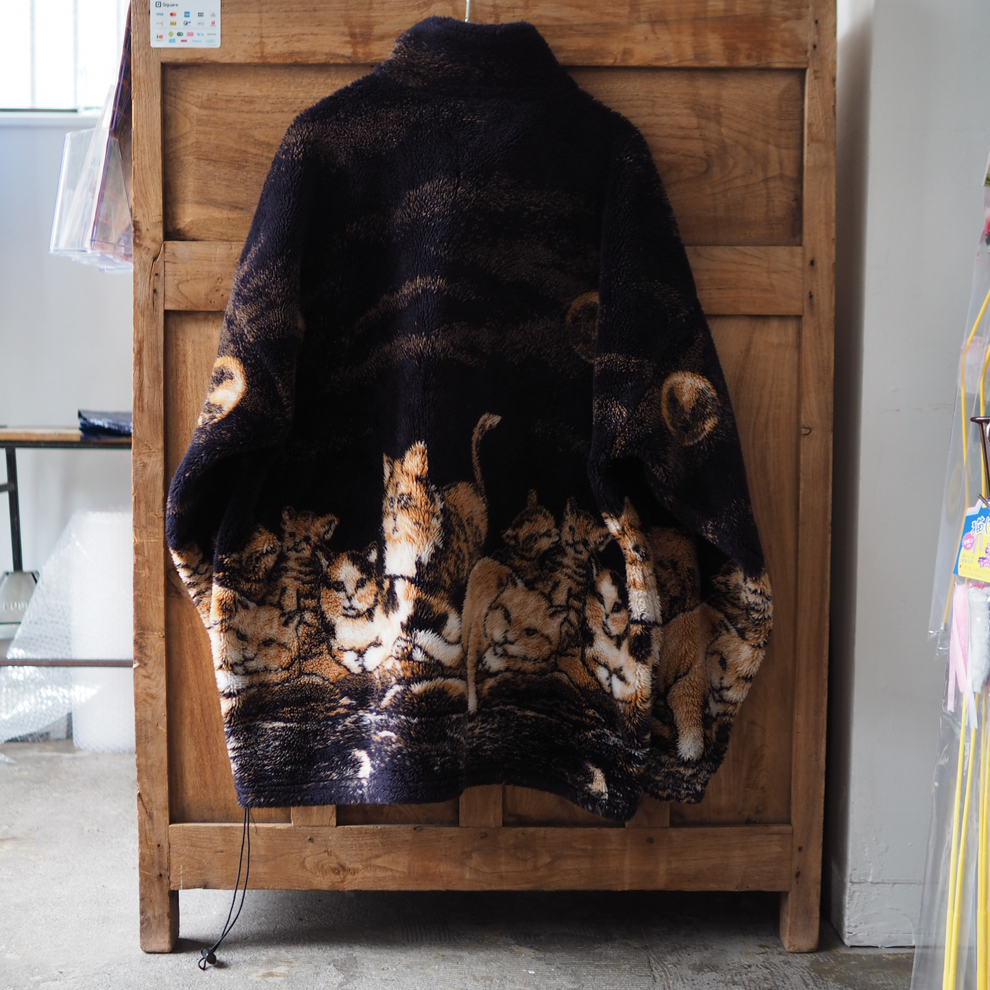 Mazmania Night Cat Collective Fleece Jacket / 90s / Made in USA