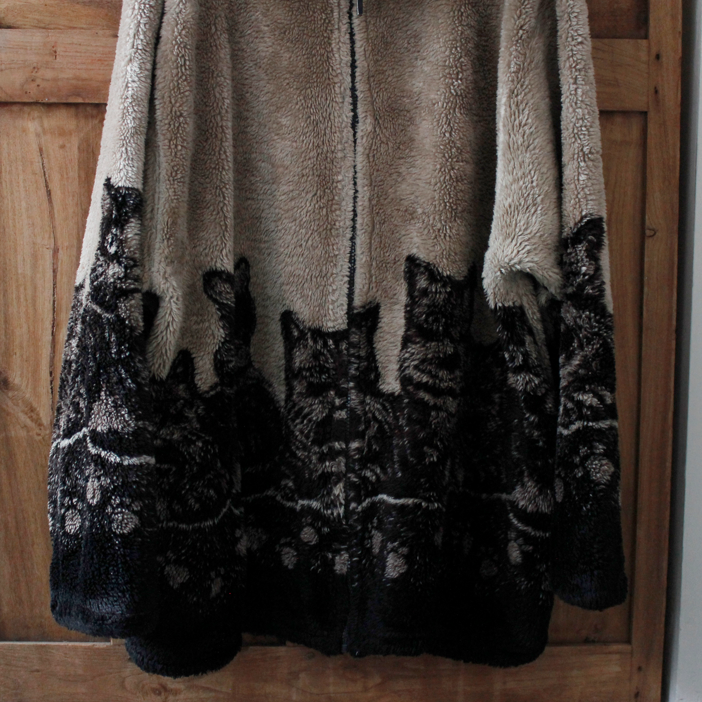 Cats and Paws Fleece Jacket / Mazmania / 90s / Made in USA