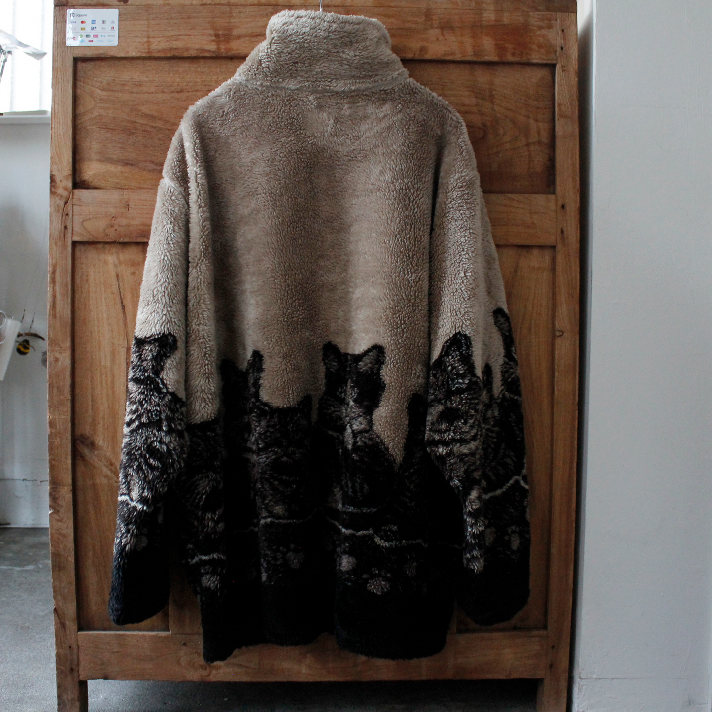 Cats and Paws Fleece Jacket / Mazmania / 90s / Made in USA