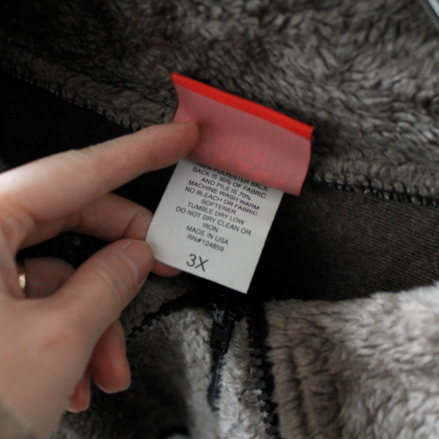 Black Mountain Lined Cats Fleece Jacket / Made in USA