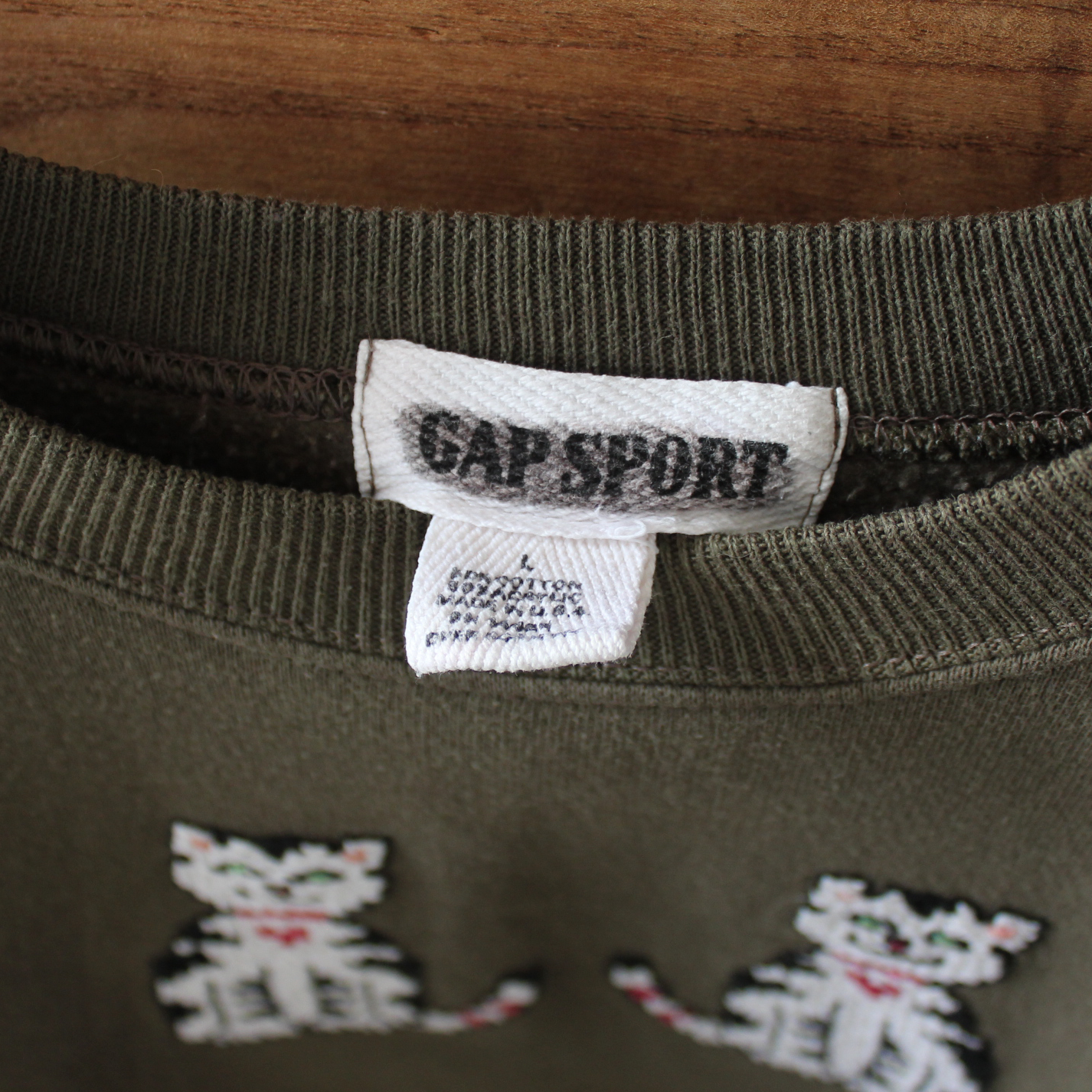 Old Gap Cats Sweat / 80s / Made in USA