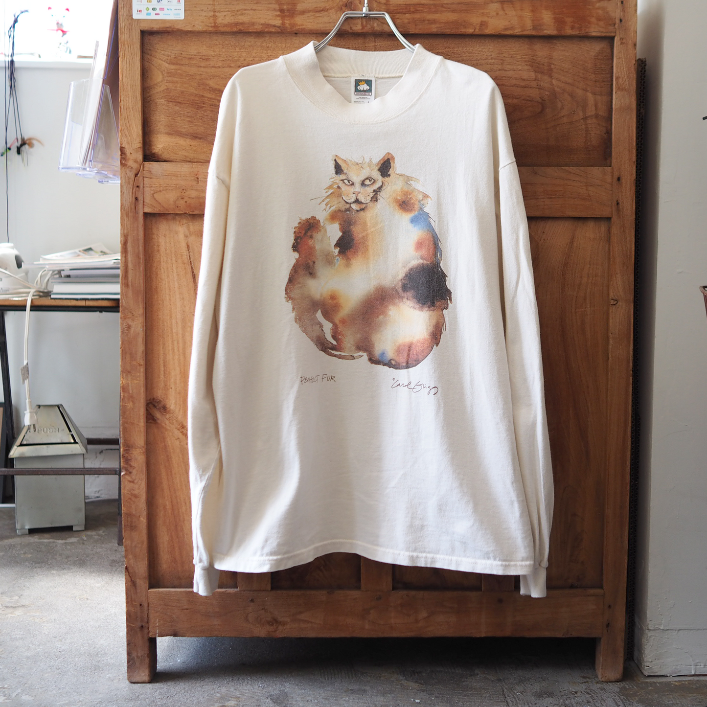 Perfect Fur Long-Sleeve Tee / 90s / Made in USA