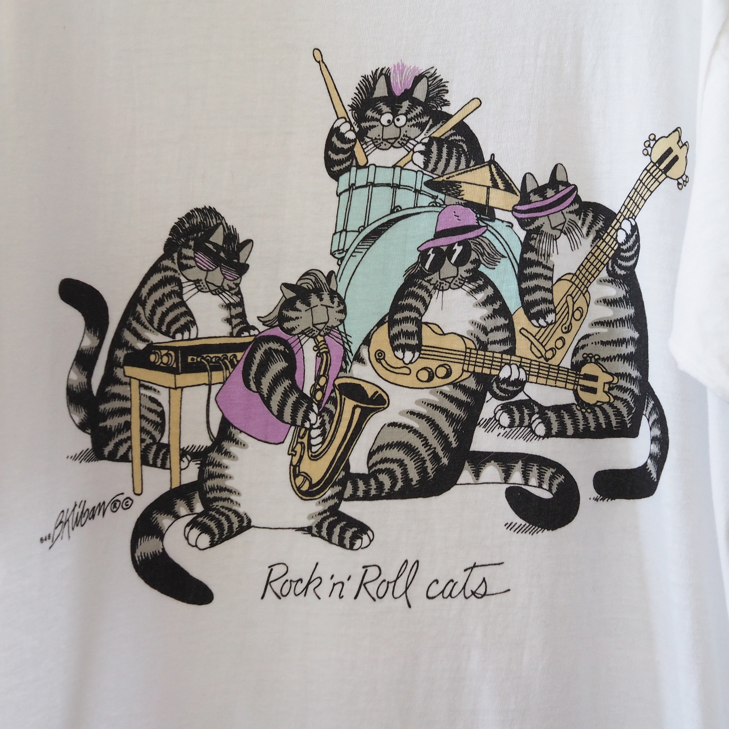 Rock'n'Roll Cats Tee / 80s- / Made in USA