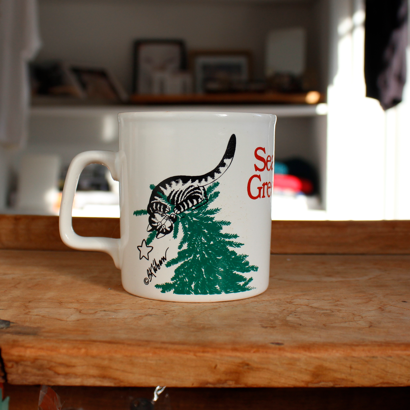B.Kliban Season's Greetings Mug / 70~80s / Made in England