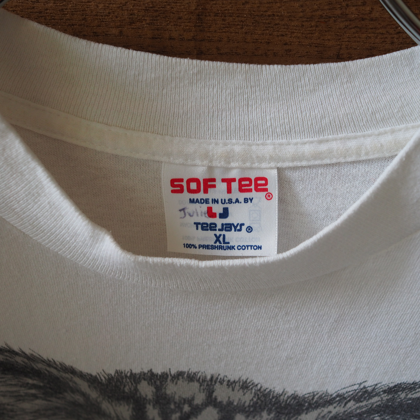 Silver Tabby Kitten Portrait Tee / 90s / Made in USA