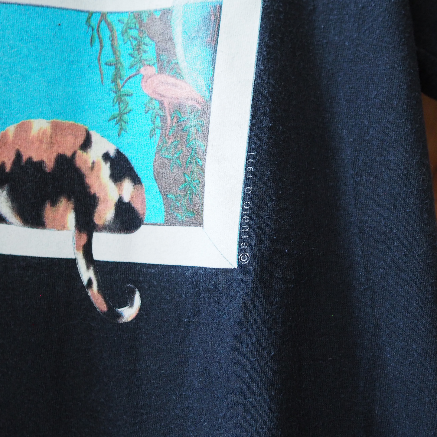 Calico at the Window Tee / Studio Q / 90s / Made in USA