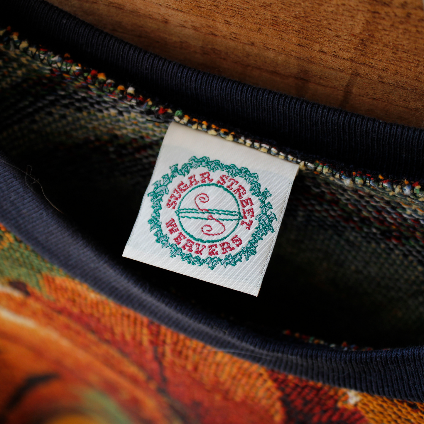 Pumpkin & Black Cat Sweater / Sugar Street Weavers / 90s