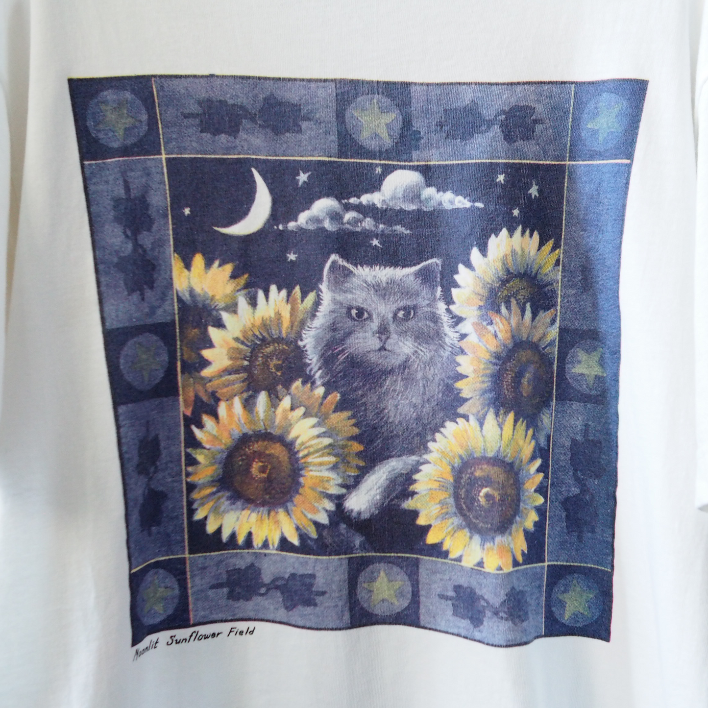 Moonlit Sunflower Field Tee / 90s-