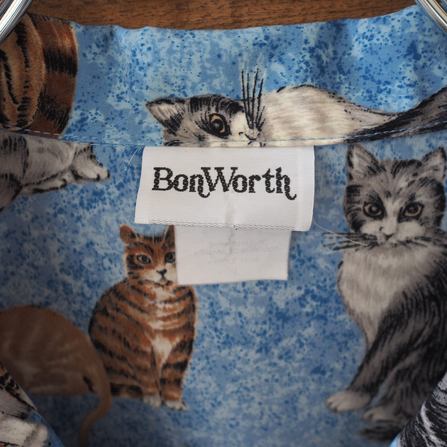 Various Cats Pattern Summer Shirt / 90s-