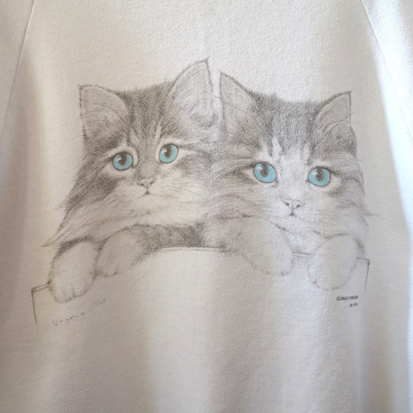 V.Miller Kittens Portrait Sweat / 80s / Made in USA