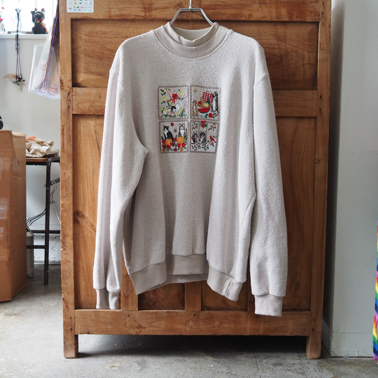 4 Seasons with Cats Sweat / 90s-