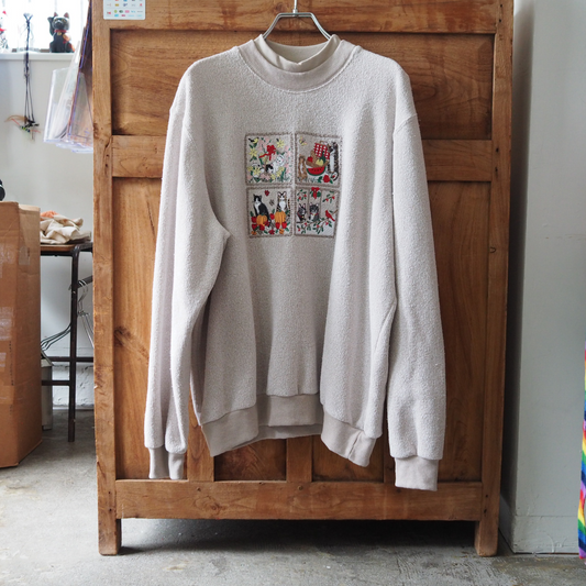4 Seasons with Cats Sweat / 90s-