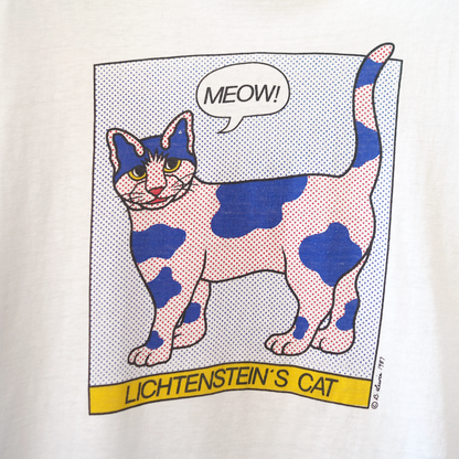 Lichtenstein's Cat Tee / 80s / Made in USA